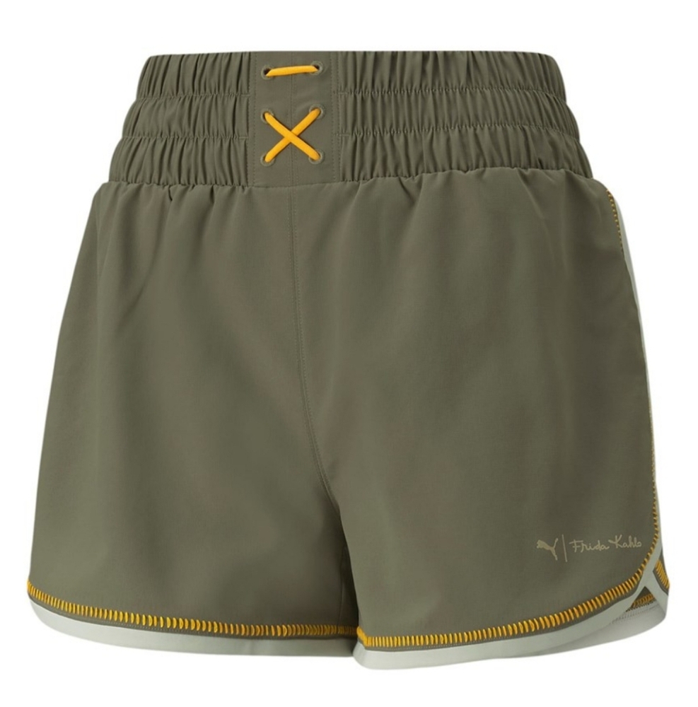 NWT Puma X Frida Kahlo Women's Dark Green Moss Shorts Size M $55MSRP